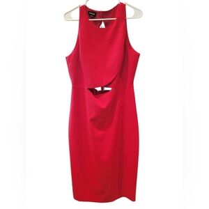BEBE Vibrant Red Backless Dress